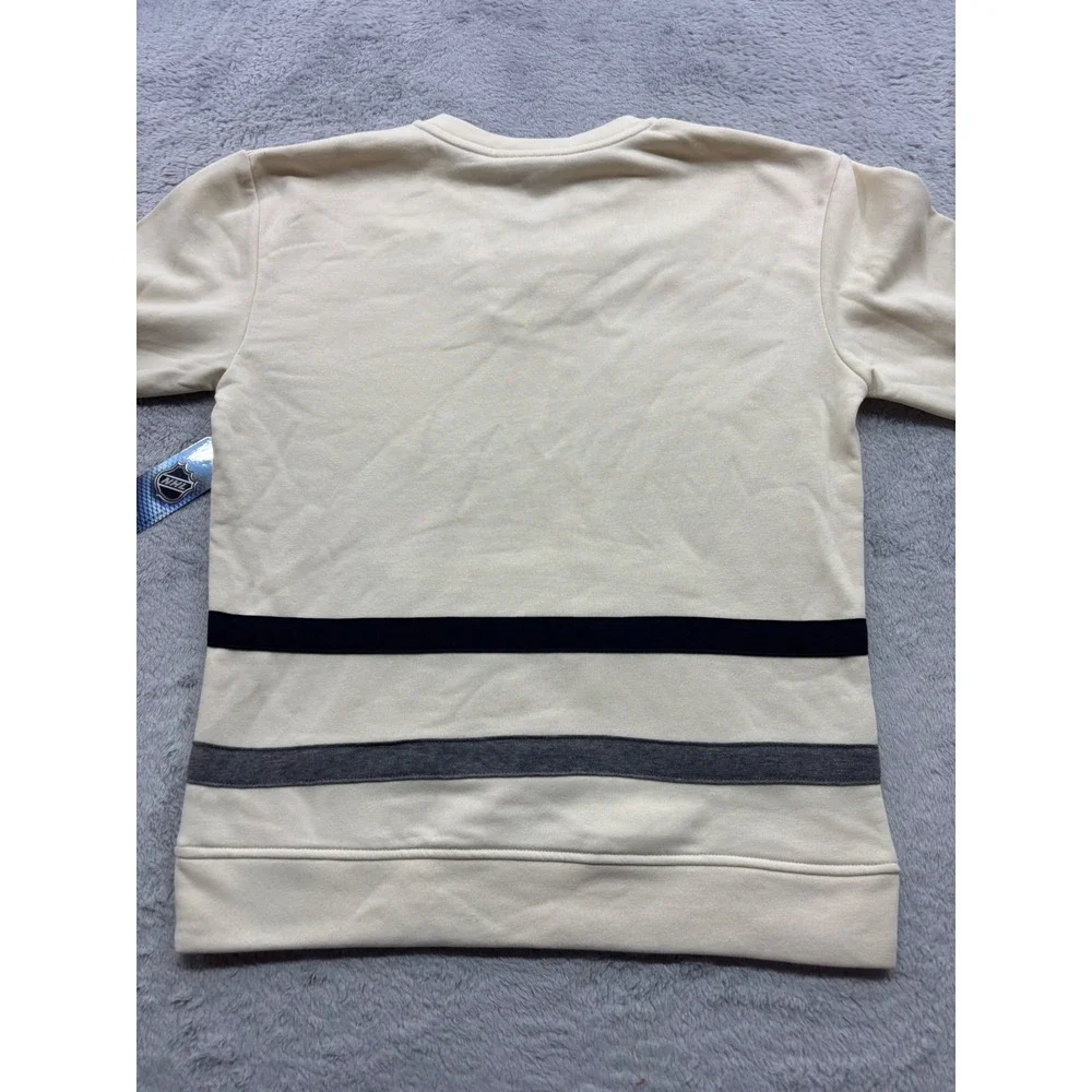 NHL Vegas Golden Knights Womens‎ Cream Lace Up V-Neck Sweatshirt Small NWT - Picture 2 of 5
